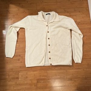 Cream brandy Melville button up sweater
